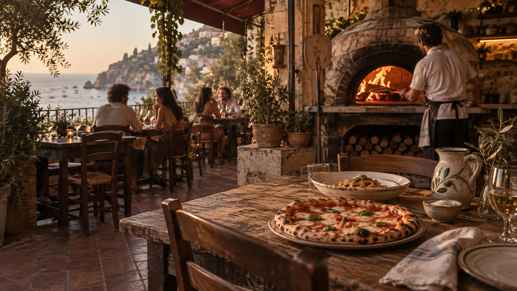 Our wood-fired Italian restaurant atmosphere